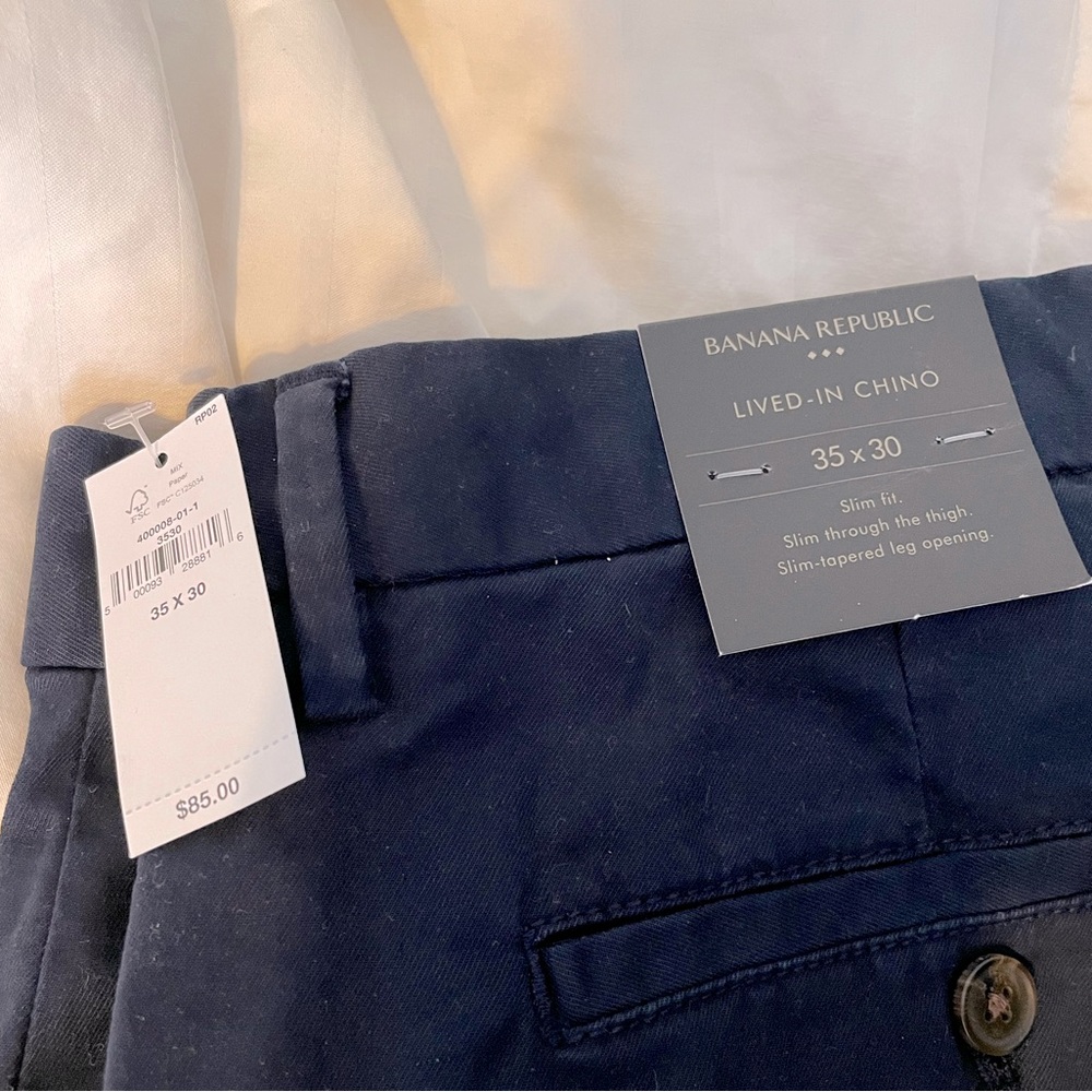 Banana Republic Lived-in Chino 35x30 NWT